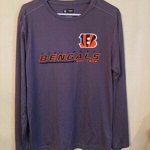 NFL TEAM APPAREL, NEVER WORN CINCINNATI BENGALS LONG SLEEVE SHIRT